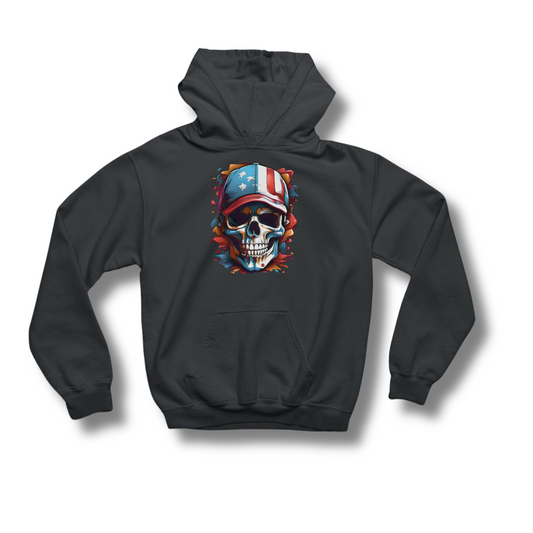 Colorful Skull Unisex Pullover Hoodie